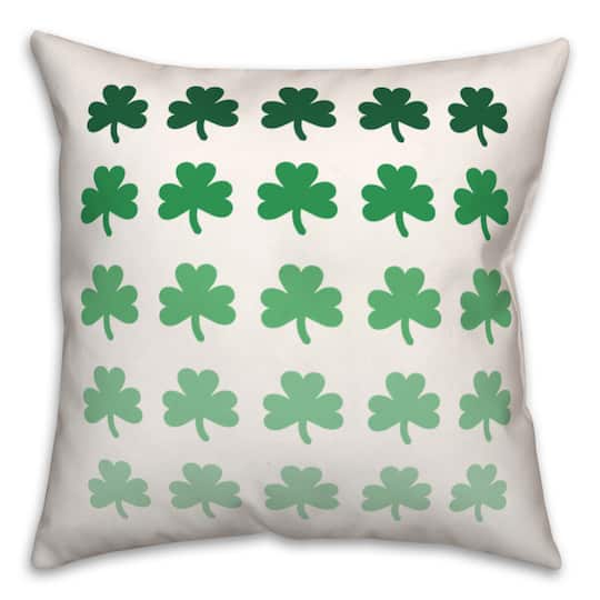 St. Patrick Shamrocks Throw Pillow